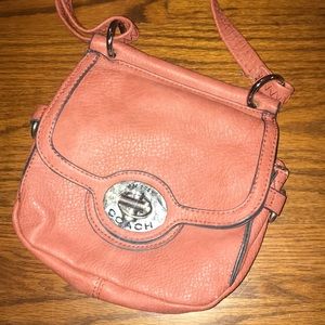 coach, brown, cross body, gently used